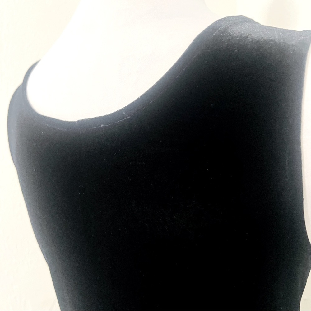 Coldwater Creek Vintage Women Whimsigoth 10P Black Velvet Sleeveless Maxi Dress - Picture 6 of 8